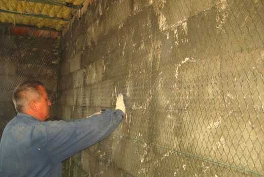 Штукатурка шлакоблочных стен цементным раствором грунт бетон